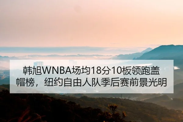 韩旭WNBA场均18分10板领跑盖帽榜，纽约自由人队季后赛前景光明